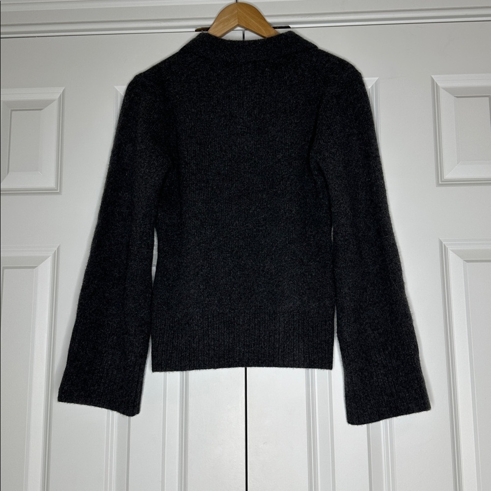 JCrew Milano cinched-waist cardigan, charcoal SzSmall - Picture 9 of 10